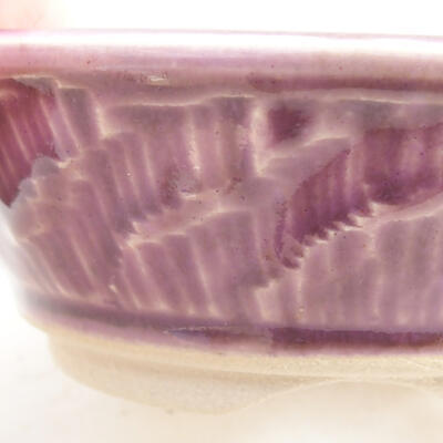 Ceramic bonsai bowl 10 x 10 x 3.5 cm, color purple - 2