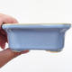 Ceramic bonsai bowl 10.5 x 8.5 x 4 cm, blue color - 2/4