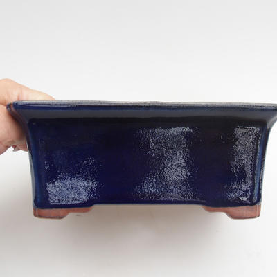 Ceramic bonsai bowl 18 x 13,5 x 7 cm, color blue - 2