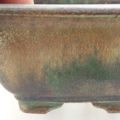 Ceramic bonsai bowl 9 x 9 x 5.5 cm, color green - 2