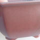 Ceramic bonsai bowl 9 x 9 x 5.5 cm, burgundy color - 2/3