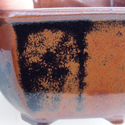 Ceramic bonsai bowl 9 x 9 x 5.5 cm, brown color - 2