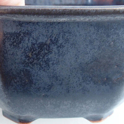 Ceramic bonsai bowl 9 x 9 x 5.5 cm, metal color - 2
