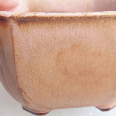 Ceramic bonsai bowl 9 x 9 x 5.5 cm, color pink - 2