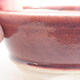 Ceramic bonsai bowl 10.5 x 10.5 x 4 cm, burgundy color - 2/3