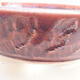 Ceramic bonsai bowl 12 x 12 x 4.5 cm, burgundy color - 2/3