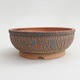 Ceramic bonsai bowl 17 x 17 x 6 cm, brown-blue color - 2/4