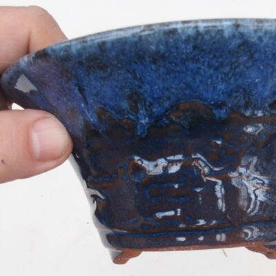Bonsai bowl 15 x 15 x 7 cm, color blue - 2