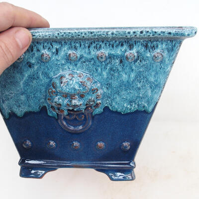 Bonsai bowl 20 x 20 x 15.5 cm, color blue - 2