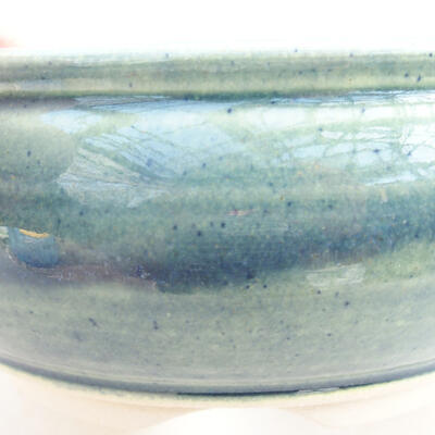 Ceramic bonsai bowl 12 x 12 x 5.5 cm, color green - 2