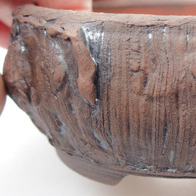Ceramic bonsai bowl 9.5 x 9.5 x 4.5 cm, color brown - 2