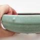 Ceramic bonsai bowl - 14,5 x 14,5 x 4,5 cm, color green - 2/3
