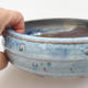 Ceramic bonsai bowl - 16 x 16 x 5 cm, color blue - 2/3