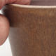 Ceramic bonsai bowl 10.5 x 10.5 x 9.5 cm, beige color - 2/3