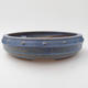 Ceramic bonsai bowl - 23,5 x 23,5 x 5,5 cm, blue color - 2/3