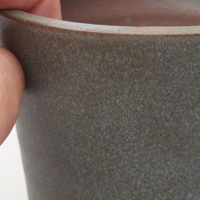 Ceramic bonsai bowl 10 x 10 x 10.5 cm, gray color - 2
