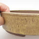 Ceramic bonsai bowl - 22 x 22 x 6 cm, brown-yellow color - 2/3