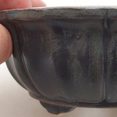Ceramic bonsai bowl 10.5 x 10.5 x 4.5 cm, gray color - 2