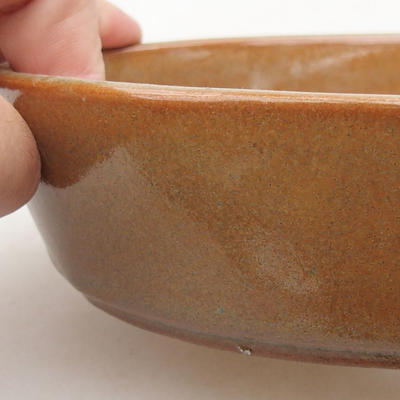 Ceramic bonsai bowl 18 x 13 x 4 cm, color brown - 2