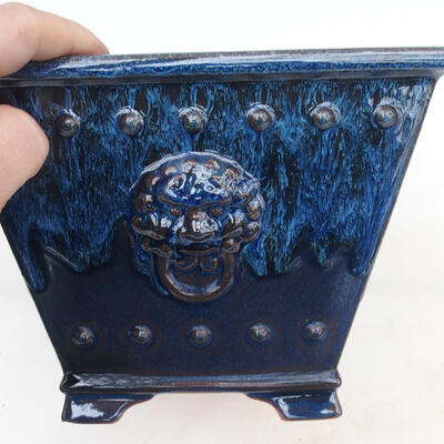 Bonsai bowl 20 x 20 x 15.5 cm, color blue - 2