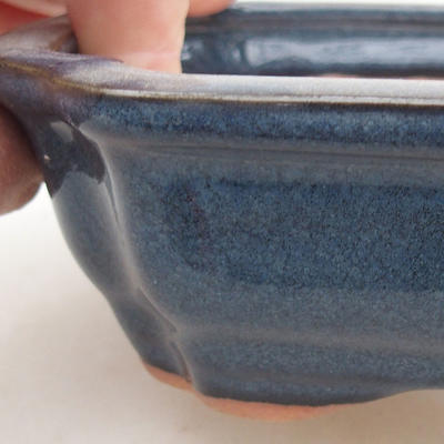 Ceramic bonsai bowl 15 x 11.5 x 4.5 cm, color blue - 2