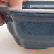 Ceramic bonsai bowl 15 x 11.5 x 4.5 cm, color blue - 2/4