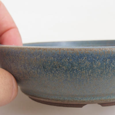 Ceramic bonsai bowl 12 x 12 x 3 cm, color blue - 2