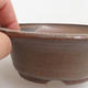 Ceramic bonsai bowl 11 x 11 x 4 cm, brown color - 2/3