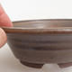 Ceramic bonsai bowl 12 x 12 x 4 cm, brown color - 2/3