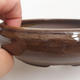 Ceramic bonsai bowl 11,5 x 11,5 x 3,5 cm, color brown - 2/3