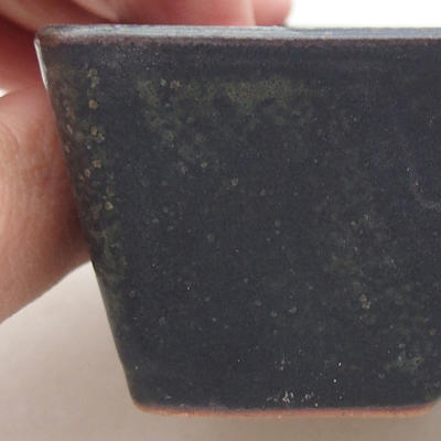 Ceramic bonsai bowl 12 x 9 x 3.5 cm, metal color - 2
