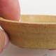 Ceramic bonsai bowl 5,5 x 5,5 x 1,5 cm, yellow color - 2/3