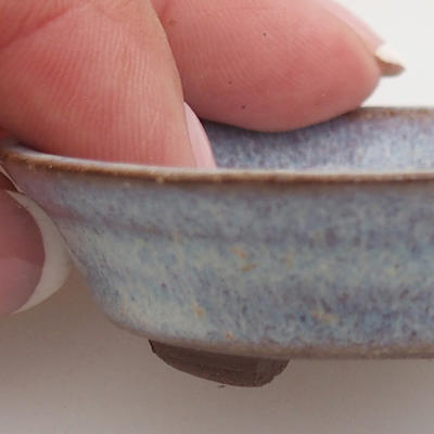Ceramic bonsai bowl 5,5 x 5,5 x 1,5 cm, color blue - 2