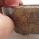 Ceramic bonsai bowl 10 x 8 x 3 cm, brown color - 2/4
