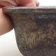 Ceramic bonsai bowl 9 x 9 x 5.5 cm, gray color - 2/4