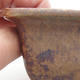Ceramic bonsai bowl 9 x 9 x 5.5 cm, brown color - 2/4