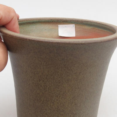 Ceramic bonsai bowl 13 x 13 x 12 cm, color gray - 2