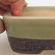 Ceramic bonsai bowl 15 x 10 x 5 cm, color green - 2/3