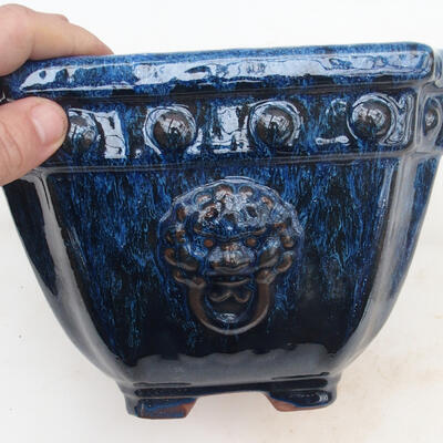 Bonsai bowl 21.5 x 21.5 x 15 cm, color blue - 2
