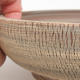 Ceramic bonsai bowl 19,5 x 19,5 x 5,5 cm, brown-green color - 2/4