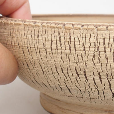 Ceramic bonsai bowl 18,5 x 18,5 x 6,5 cm, color brown - 2