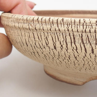 Ceramic bonsai bowl 18,5 x 18,5 x 5,5 cm, color brown - 2