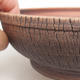 Ceramic bonsai bowl 23,5 x 23,5 x 6,5 cm, color brown - 2/4