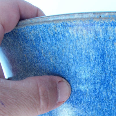 Ceramic bonsai bowl 25 xx 25 x 21cm color blue - 2
