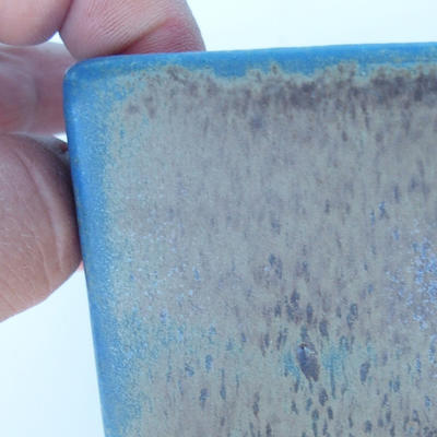 Ceramic bonsai bowl 8 x 8 x 10 cm brown-blue color - 2