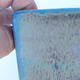 Ceramic bonsai bowl 8 x 8 x 10 cm brown-blue color - 2/3