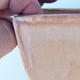 Ceramic bonsai bowl 11 x 11 x 7 cm color pink - 2/3