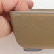 Ceramic bonsai bowl 10.5 x 7.5 x 4.5 cm, color brown - 2nd quality - 2/4