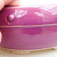 Ceramic bonsai bowl 16.5 x 16.5 x 7.5 cm, color purple - 2/3