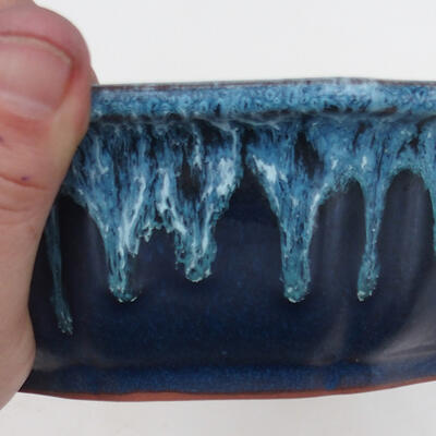 Bonsai bowl 19 x 19 x 6 cm, color blue - 2